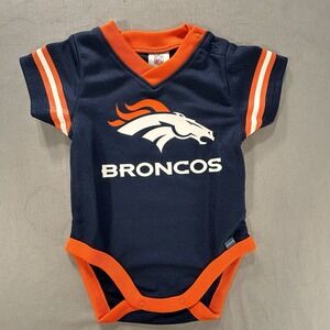 Gerber NFL Denver Broncos Baby One Piece 0/3 Month Football Fame Day Team Wear
